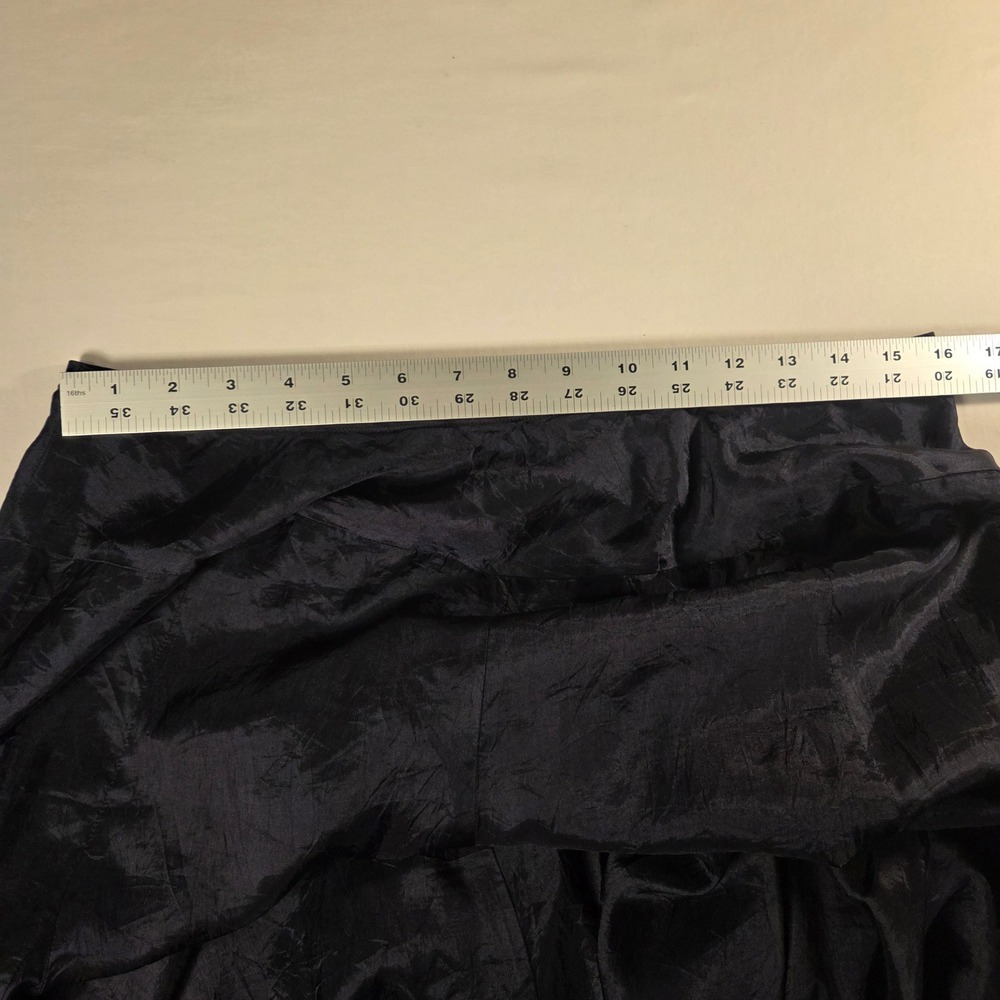 Vintage Karen Kane Women's Pull On Midi Skirt Size L Petite Dark Navy Blue - Picture 8 of 9